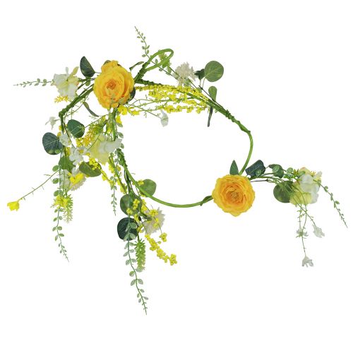 Prodotto Appendiabiti decorativo fiori artificiali primavera estate giallo bianco 150 cm