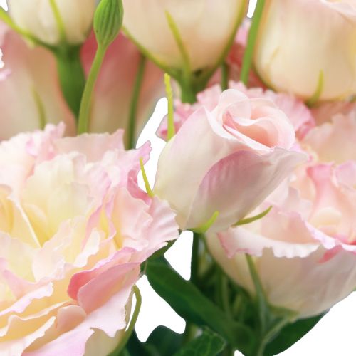 Prodotto Fiori artificiali Eustoma Lisianthus rosa crema 52 cm 5 pz