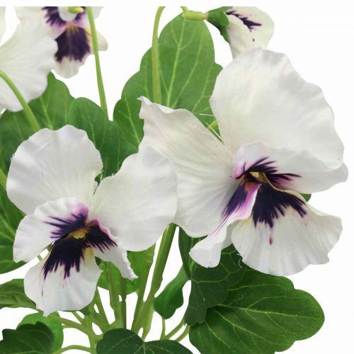 Floristik24 Fiori Artificiali, Fiori Di Seta, Viole Del Pensiero Viola Bianco 29cm
