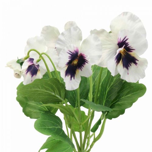 Floristik24 Fiori Artificiali, Fiori Di Seta, Viole Del Pensiero Viola Bianco 29cm