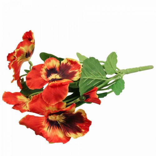 Prodotto Fiori artificiali, fiori di seta, pansy arancione 29cm