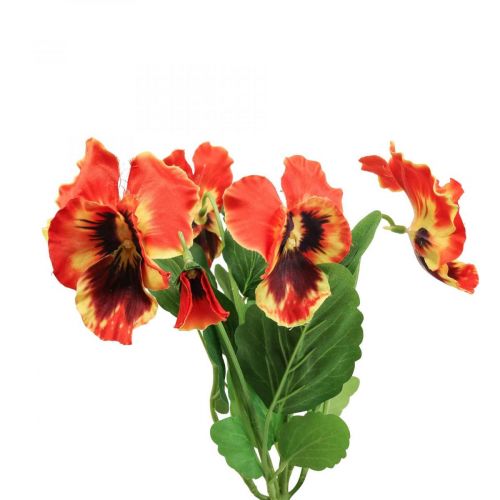 Floristik24 Fiori artificiali, fiori di seta, pansy arancione 29cm