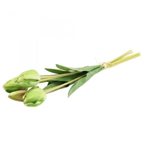 Prodotto Fiori artificiali tulipano verde, fiore primaverile 48 cm fascio di 5