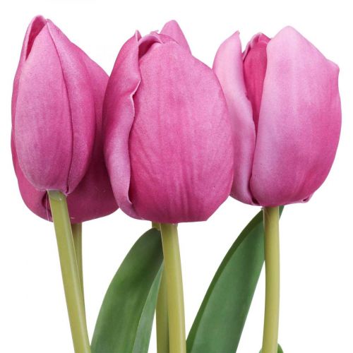Floristik24 Fiori artificiali rosa tulipano, fiore primaverile L48cm fascio di 5
