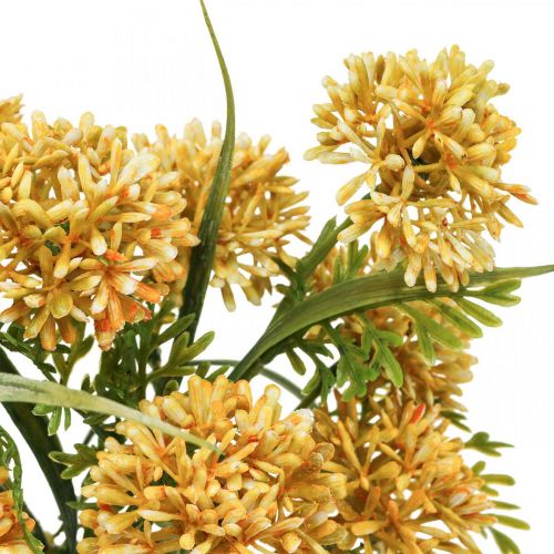 Prodotto Fiori artificiali Decorazione Allium giallo Cipolla ornamentale 34 cm 3 pezzi in mazzo