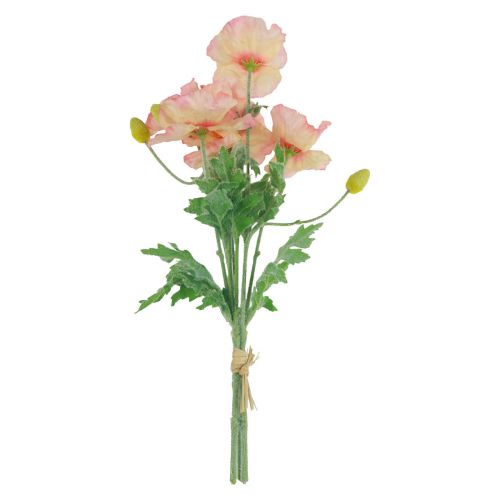 Floristik24 Fiori artificiali Decorazione di fiori di papavero artificiale 35 cm Mazzo 3 pezzi