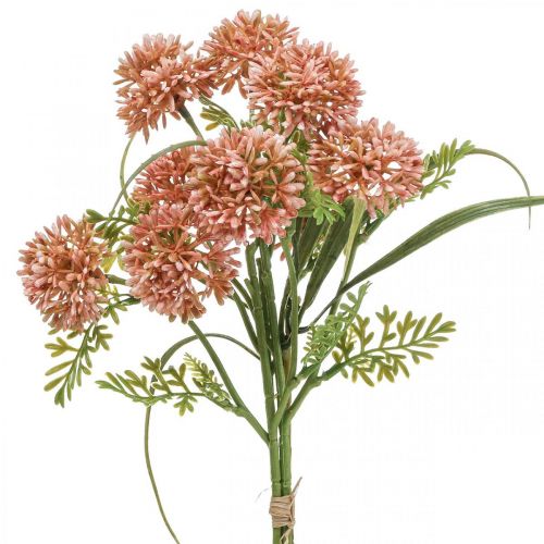 Prodotto Fiori artificiali decorazione allium rosa cipolle ornamentali 34 cm 3 pezzi in mazzo