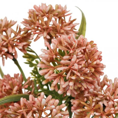 Prodotto Fiori artificiali decorazione allium rosa cipolle ornamentali 34 cm 3 pezzi in mazzo
