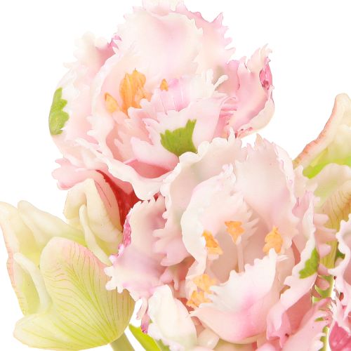 Prodotto Bouquet di fiori artificiali 5 tulipani pappagallo Tulipani artificiali 40cm