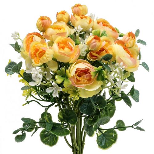 Floristik24 Bouquet di fiori artificiali deco ranuncolo giallo artificiale 32 cm