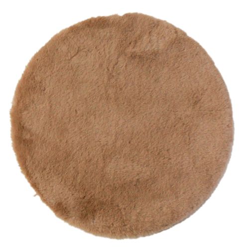 Prodotto Runner da tavolo rotondo in pelliccia sintetica decorativa in pelliccia tappeto marrone Ø38 cm