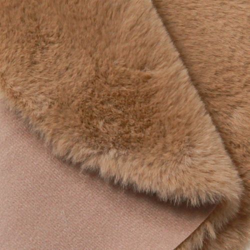 Prodotto Runner da tavolo rotondo in pelliccia sintetica decorativa in pelliccia tappeto marrone Ø38 cm