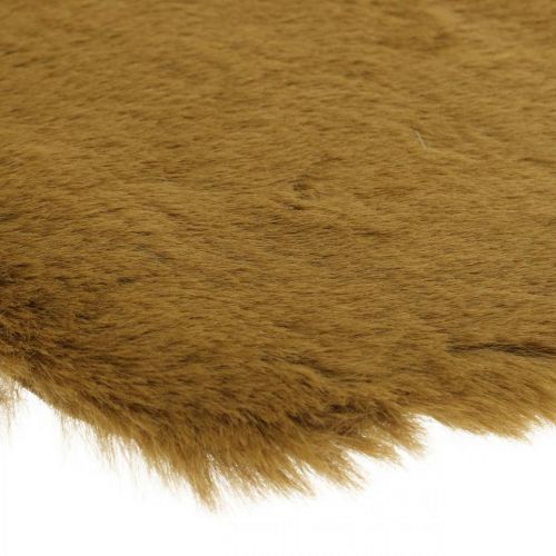 Prodotto Tappeto in pelliccia tappeto decorativo in ecopelliccia marrone 55×38 cm