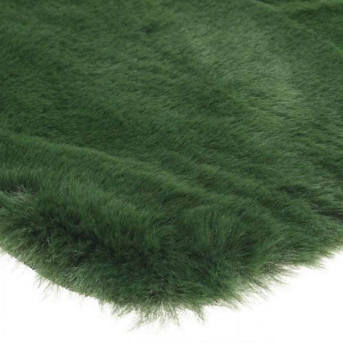 Floristik24 Tappeto decorativo in pelliccia sintetica verde 55×38 cm