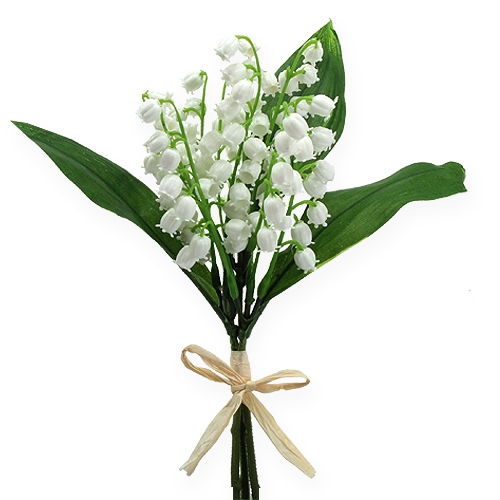 Floristik24 Mughetti artificiali bianchi 25 cm 3 pezzi