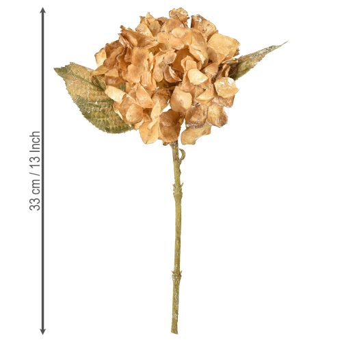 Prodotto Ortensia artificiale essiccata Drylook decorazione autunnale L33cm