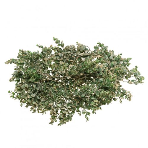 Floristik24 Ghirlanda di bosso artificiale verde bianco lavato L148cm