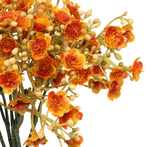 Floristik24 Gypsophila fiori artificiali gesso erba arancione L30 cm 6 pezzi in un mazzo