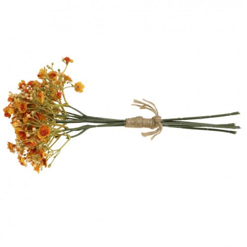 Prodotto Gypsophila fiori artificiali gesso erba arancione L30 cm 6 pezzi in un mazzo