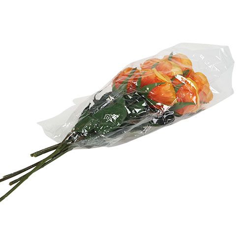 Floristik24 Rose d'arte riempite arancio Ø6cm L37cm 6 pezzi