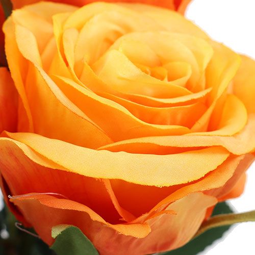 Floristik24 Rose d'arte riempite arancio Ø6cm L37cm 6 pezzi