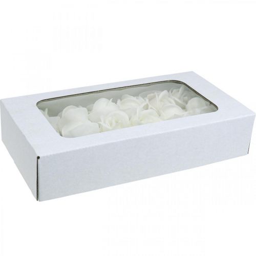 Prodotto Rose artificiali rose in cera color crema rose decorative in cera Ø6cm 18 pz