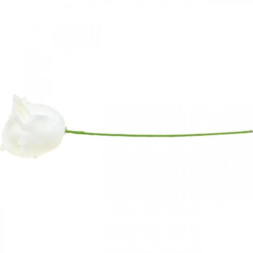Prodotto Rose artificiali rose in cera color crema rose decorative in cera Ø6cm 18 pz