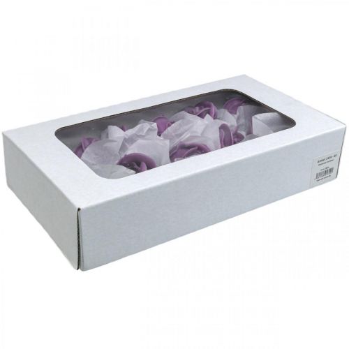 Prodotto Rose artificiali rose di cera viola rose decorative cera Ø6cm 18 pz