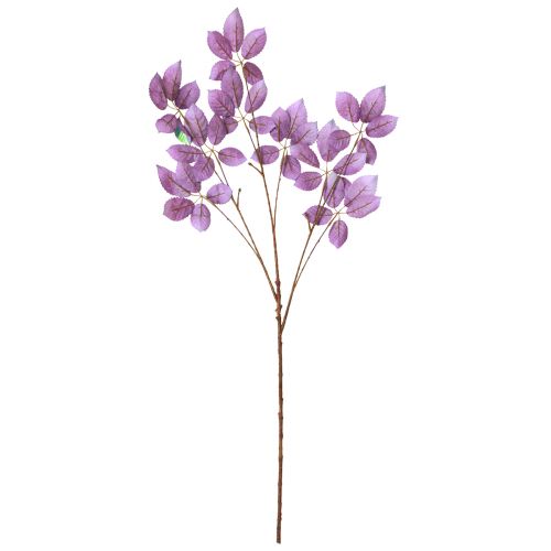 Prodotto Decorazione di foglie di rami artificiali viola metallizzato L103 cm 2 pezzi