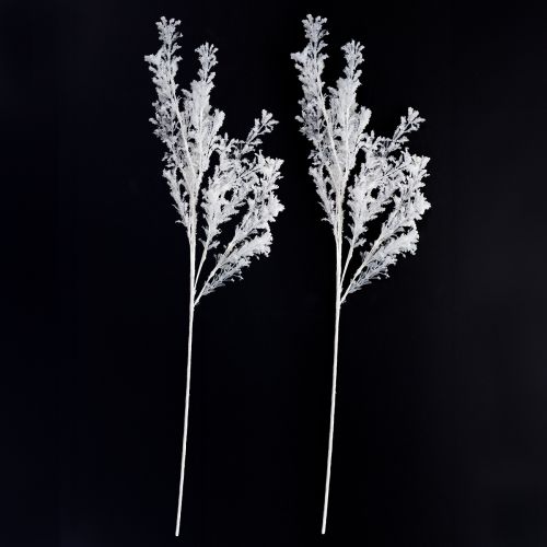 Prodotto Ramo artificiale decorativo ghiacciato decorazione invernale bianco 78 cm 2 pezzi