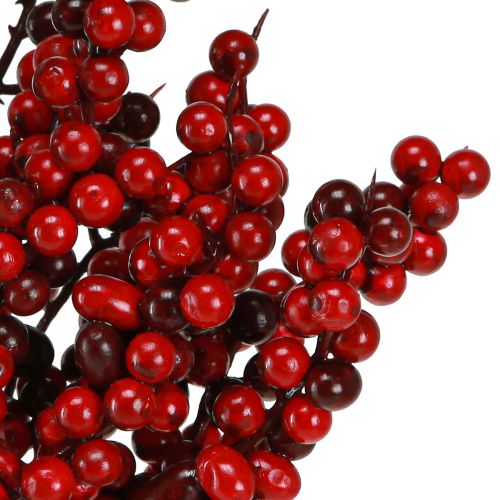 Prodotto Ramo artificiale con bacche rosse autunno Natale 60 cm 2 pezzi