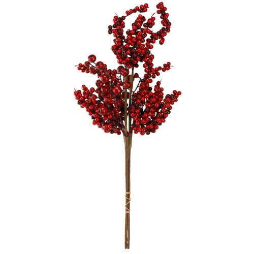Prodotto Ramo artificiale con bacche rosse autunno Natale 60 cm 2 pezzi