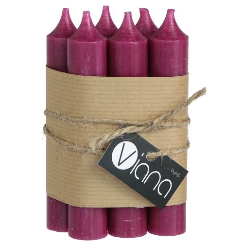Prodotto Candele bastoncino corto candele di cera Berry 21×110mm 6 pz