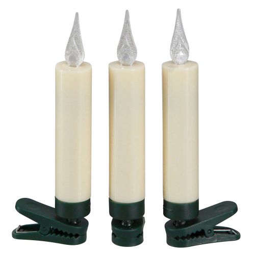 Floristik24 Candele per albero a LED a batteria con telecomando twinkle 10 LED H10cm
