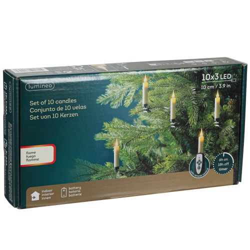 Prodotto Candele per albero a LED a batteria con telecomando twinkle 10 LED H10cm