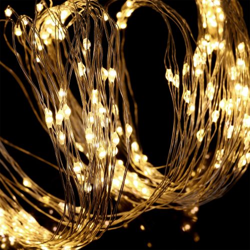 Floristik24 Fascio di luci a LED per interni ed esterni 640 1,9 m argento/bianco caldo