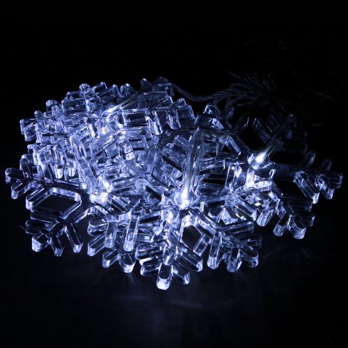 Prodotto Decorazione per finestra a LED Natale bianco freddo per batteria 25×90 cm