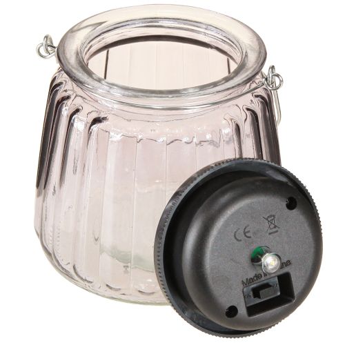 Prodotto Luce da giardino a LED in vetro solare da appendere viola Ø10,5cm 2 pezzi