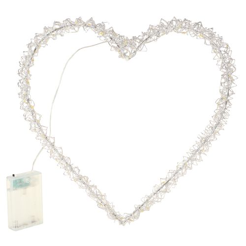 Prodotto Lampada decorativa a forma di cuore in metallo a LED da appendere, bianco caldo, 30 cm