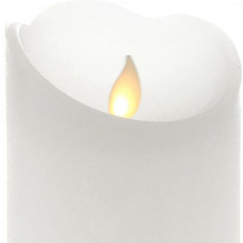 Prodotto Candela LED a colonna in cera bianco caldo Ø7,5cm H12,5cm