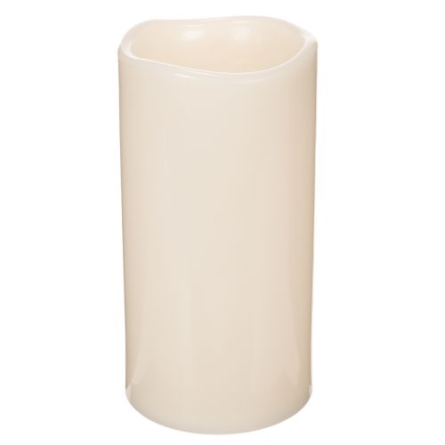 Grande candela a LED a batteria con timer, luce bianca calda, per esterni, 25 cm