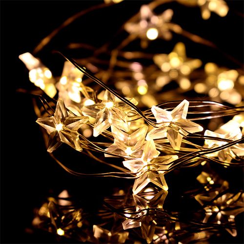 Prodotto Stelle in filo luminoso a LED Catena luminosa a LED 20 pezzi 2,3 m bianco caldo 6 pezzi