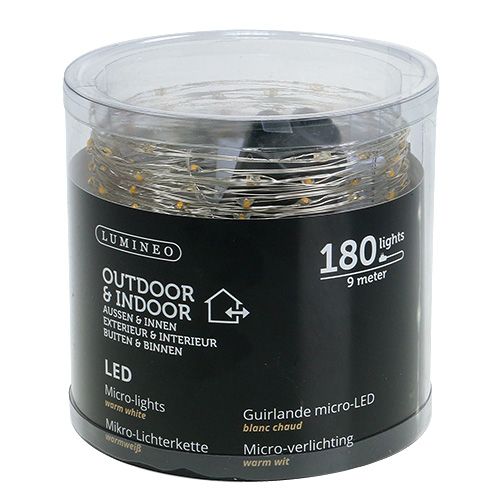 Prodotto Catena luminosa a LED esterno/interno 180 8,95 m bianco caldo