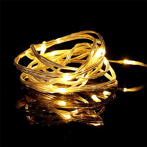 Floristik24 Catena luminosa a LED 20 indoor 2m bianco caldo timer a batteria