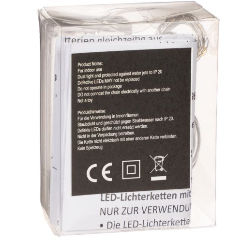 Luci decorative a batteria per interni, luce bianca calda, 10 LED, lunghezza 1 m, 6 pezzi | Floristik24.it