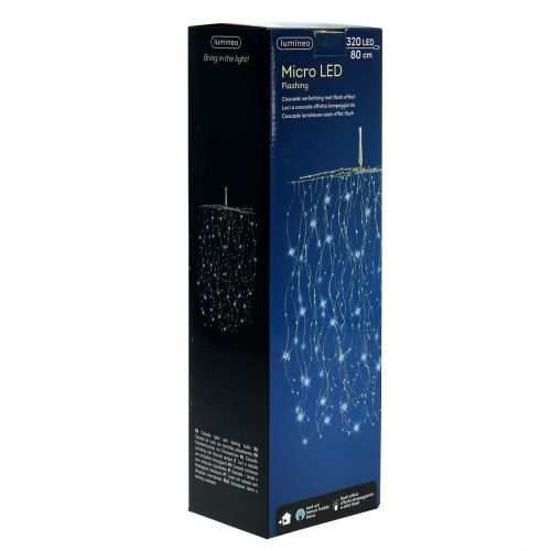 Floristik24 Cascata di luci Micro-LED bianco freddo 320