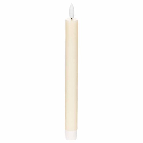 Candela a cono a LED bianca con luce bianca calda, 24 cm, con timer, 2 pezzi acquistare | Floristik24.it