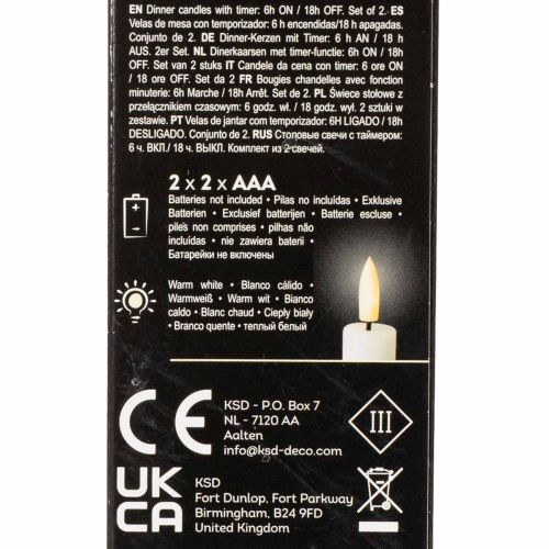 Candela a cono a LED bianca