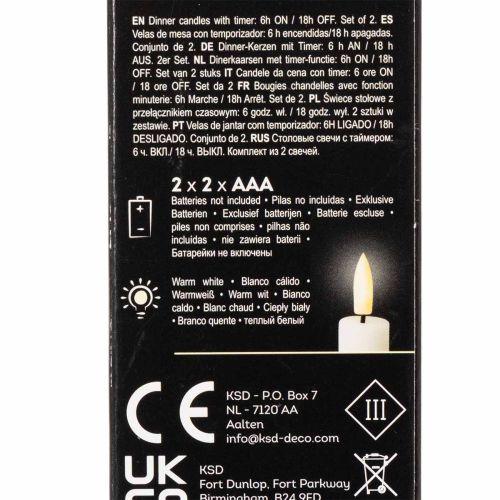 Candela a cono a LED, rossa