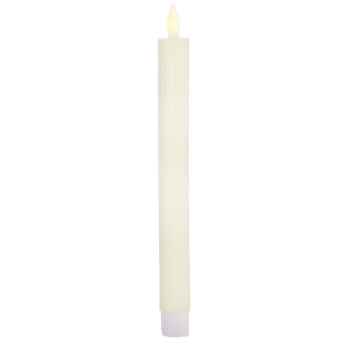 Prodotto Candele a bastoncino LED con timer candele scanalate crema 24,5 cm 4 pezzi